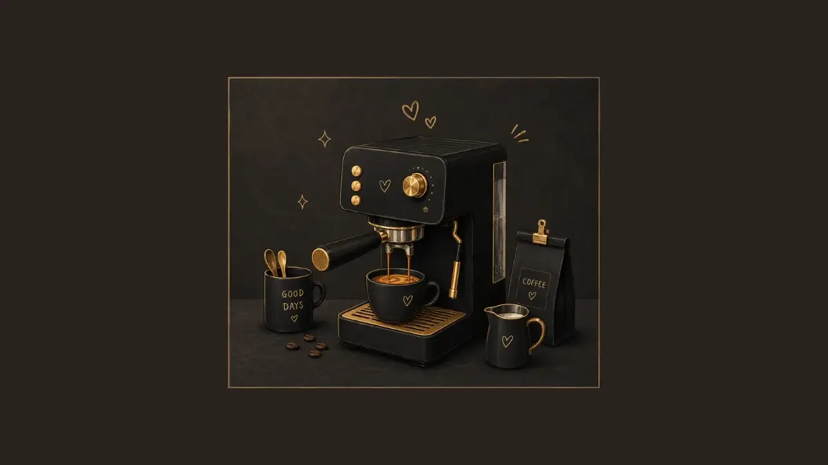 A professional drip coffee machine sits on a counter in a bright and inviting office breakroom.