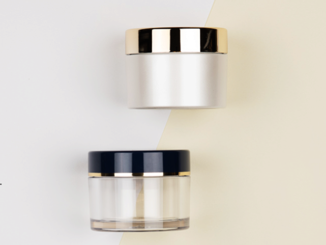 Heavy-wall PET jar (glass-look)